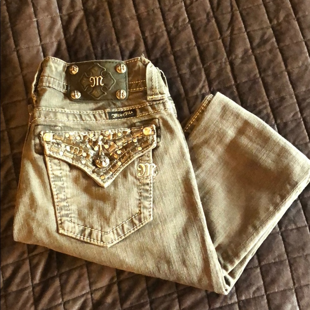 Jeweled skinny jeans